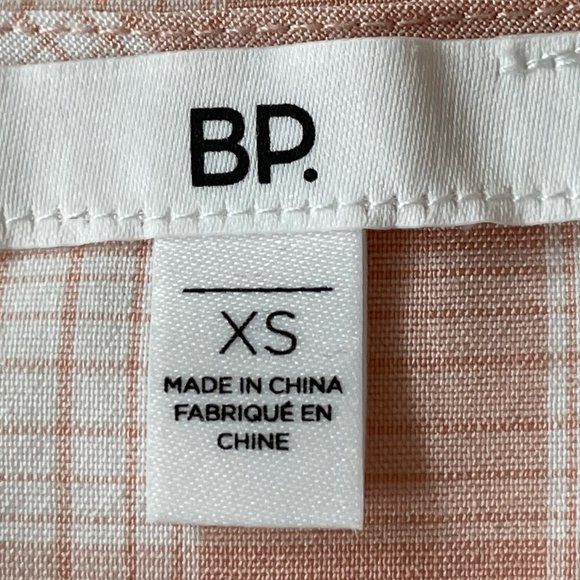 BP, White Pink Gingham Plaid Dress, Size: XS, color: Plaid Light Pink, NWT/ NEW - Picture 3 of 10